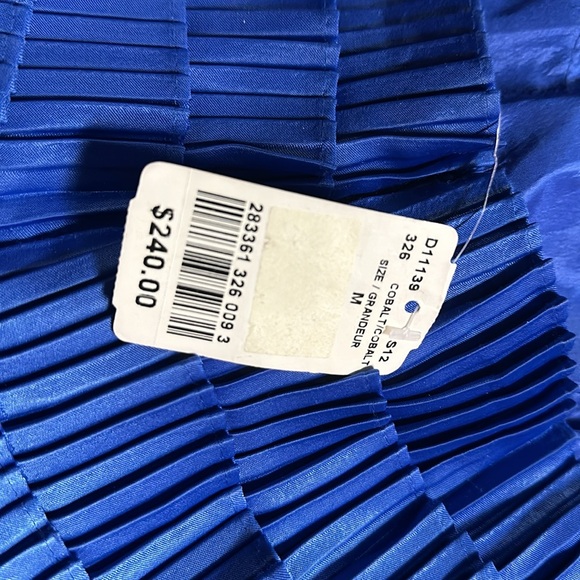 STUNNING! NWT LE Chateau Royal cobalt blue Pleated Cocktail wedding summer dress - Picture 6 of 6